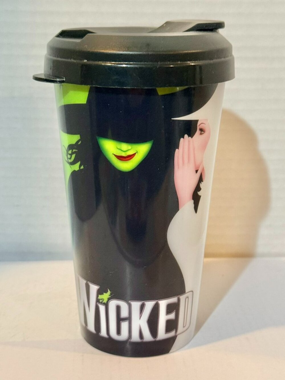 Wicked the Musical Plastic Souvenir Tumbler with Lid 16oz EUC